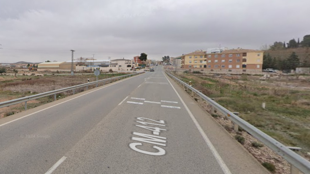 CM-412 en Montealegre del Castillo (Albacete). Foto: Google Maps.