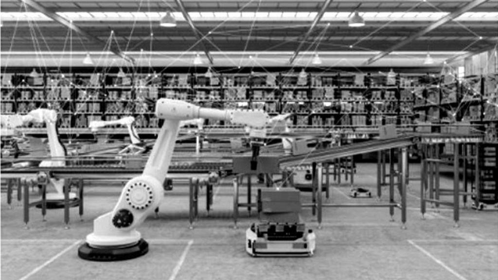 Robots en una fábrica