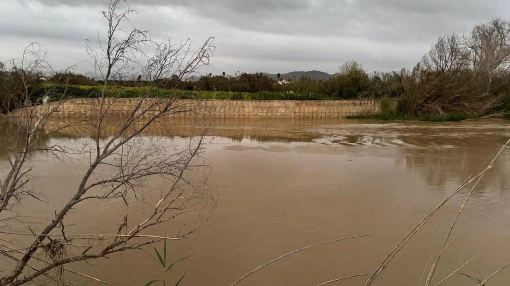 Estado del río Guadalhorce después de las precipitaciones de lunes.