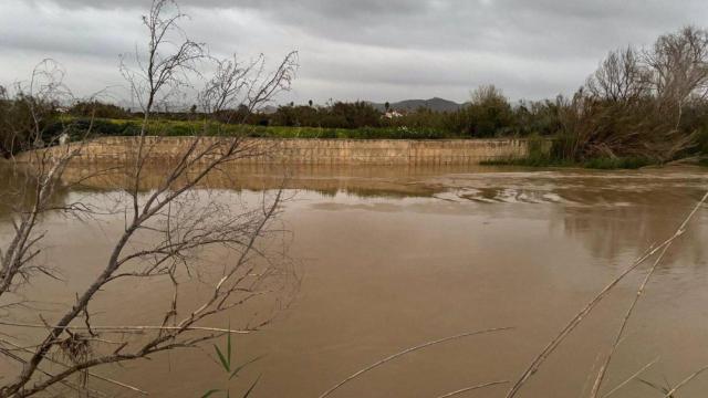 Estado del río Guadalhorce después de las precipitaciones de lunes.