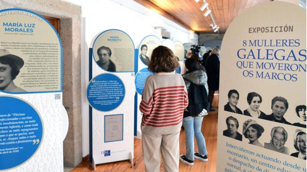 Exposición '8 mulleres galegas que moveron os marcos'.