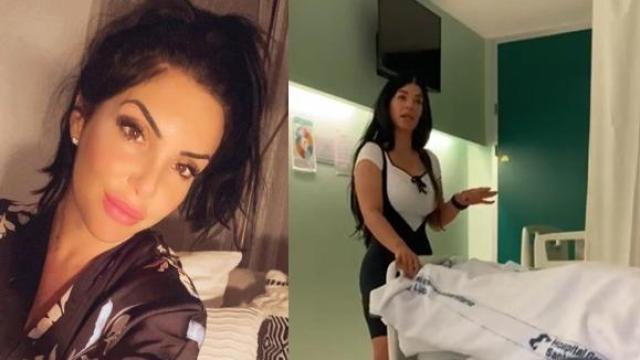 La difunta Sara Gómez, junto a una imagen del atestado de la Policía Nacional de la 'Reina de la Cirugía'.