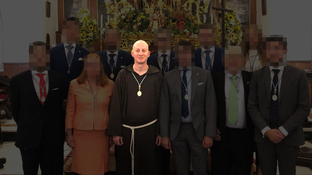 El fraile, en la Iglesia del Convento de Capuchinos de Sanlúcar de Barrameda.