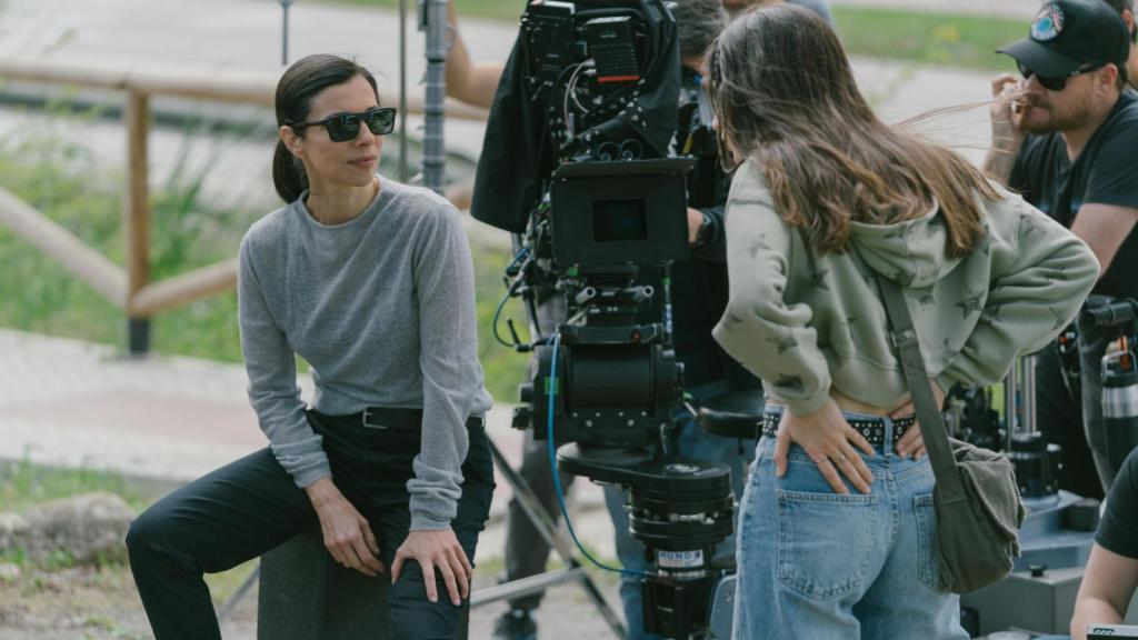 Maribel Verdú en el rodaje de 'Cuando nadie nos ve'.