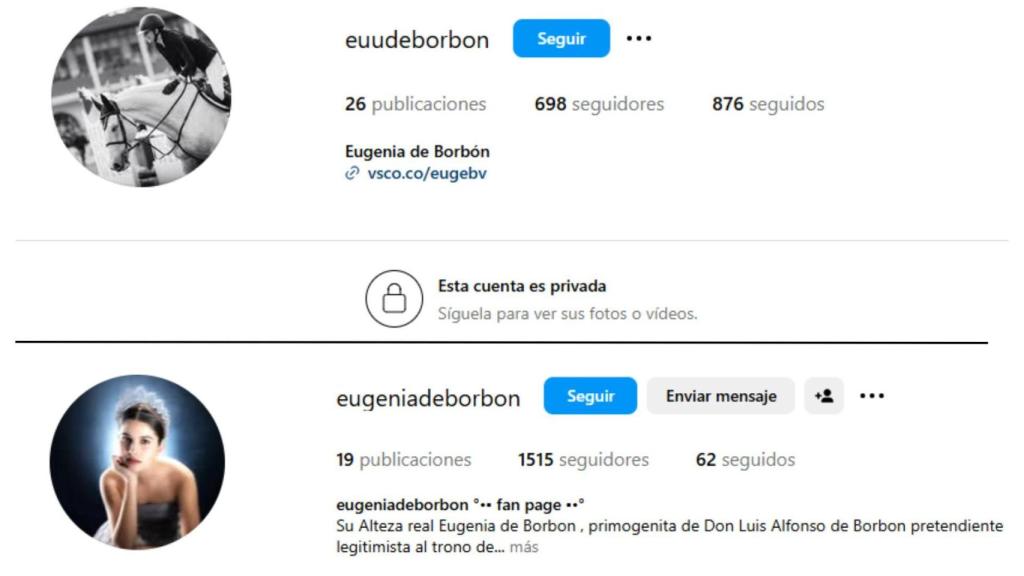 Eugenia de Borbón Eugenia tiene su propia fan page en Instagram.