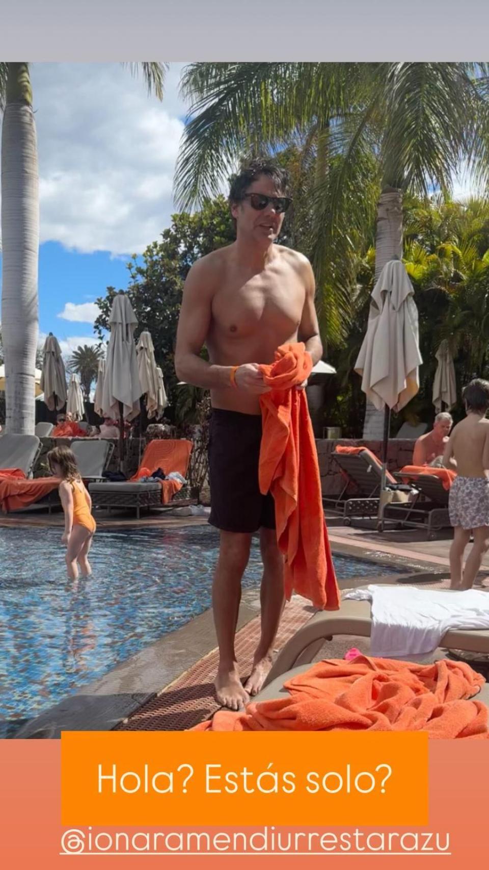 Ion Aramendi, en un 'stories' de su Instagram.