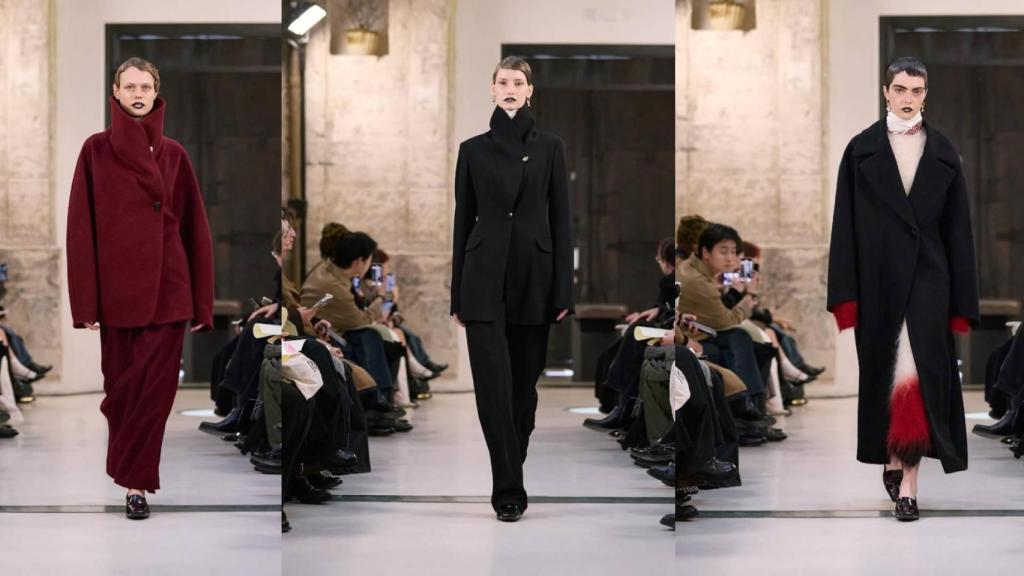 Siluetas del desfile de Mame Kurogouchi en París.