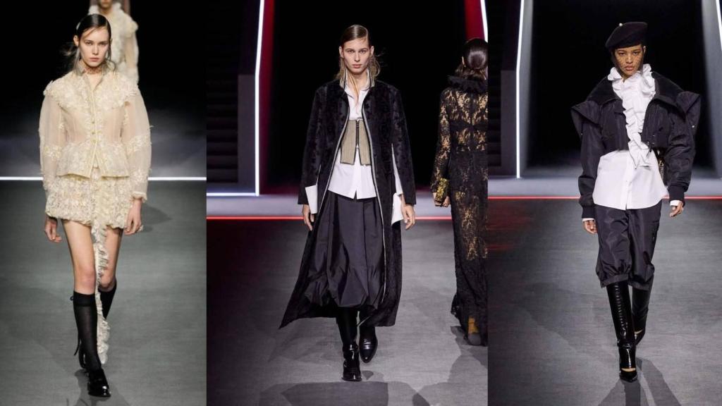 Siluetas del desfile de Dior en París.