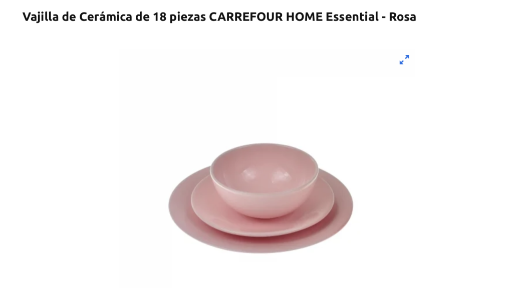 Vajilla de Cerámica de 18 piezas.