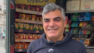 José Hidalgo, quiosquero de la Plaza de la Encarnación.
