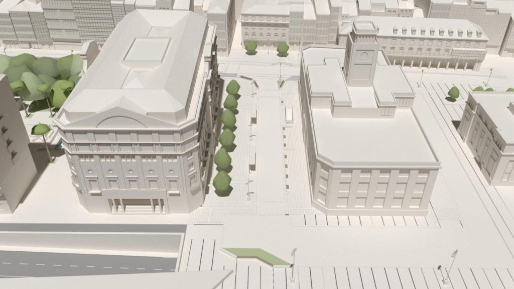 Plaza Aduana y calle Manuel Alcalde Casás.