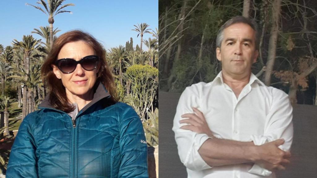 Nuria Velázquez y José Hernández, portavoces de la Coordinadora de Plataformas Stop Biogás Región de Murcia.