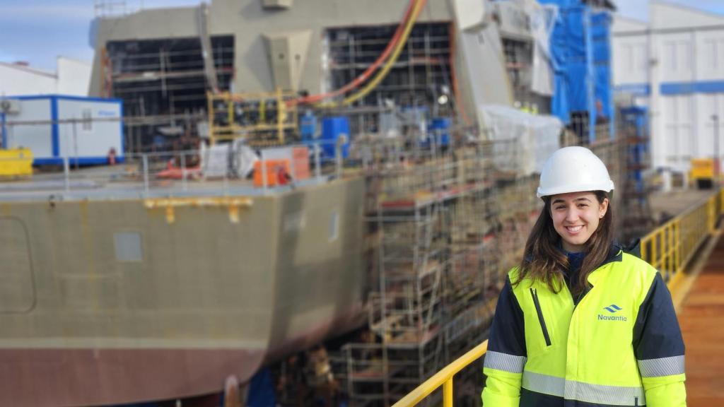 Carmen Jiménez, estudiante en prácticas de Navantia