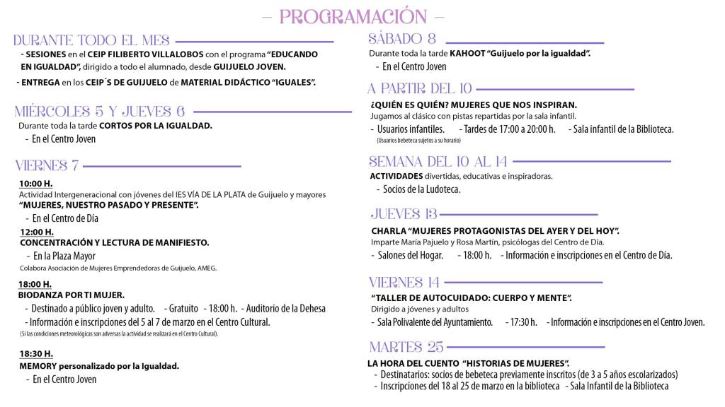Programa 8-M Guijuelo