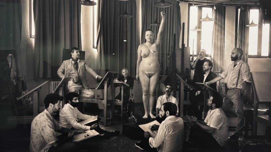 'Romper con el canon, estudio clásico de un cuerpo no normativo', de Marina Vargas (2022). Foto: M. M.