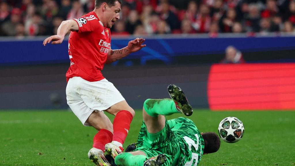 Szczesny, en el partido ante el Benfica.