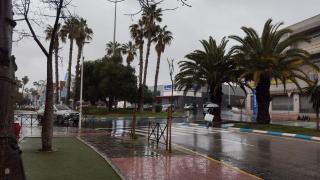 Una calle de Torrevieja este miércoles 5 de marzo, municipio afectado por las lluvias.