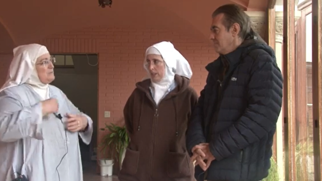 Sor Isabel, Sor Sión y Francisco Canals, su nuevo portavoz