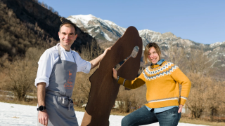 Ainhoa y David, los discípulos de Berasategui que dirigen un restaurante Michelin a bajo precio en un pueblo de Aragón