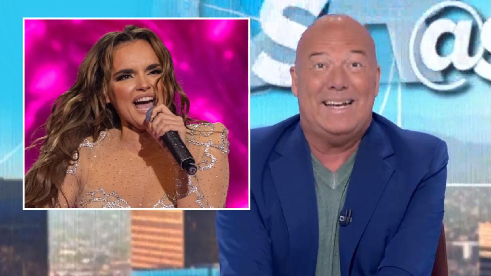 Alfonso Arus y Melody, en un fotomontaje de BLUPER.