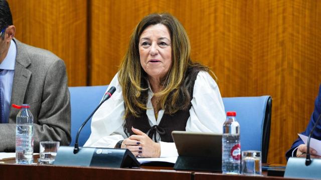La consejera de Educación, Carmen del Castillo, en el Parlamento de Andalucía.