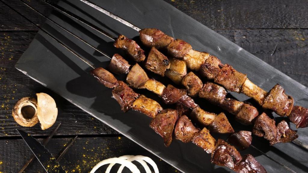 Brochetas de hígado.