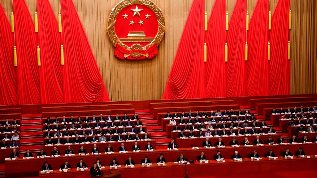 Sesión de apertura de la Asamblea Popular Nacional de China celebrada este miércoles.