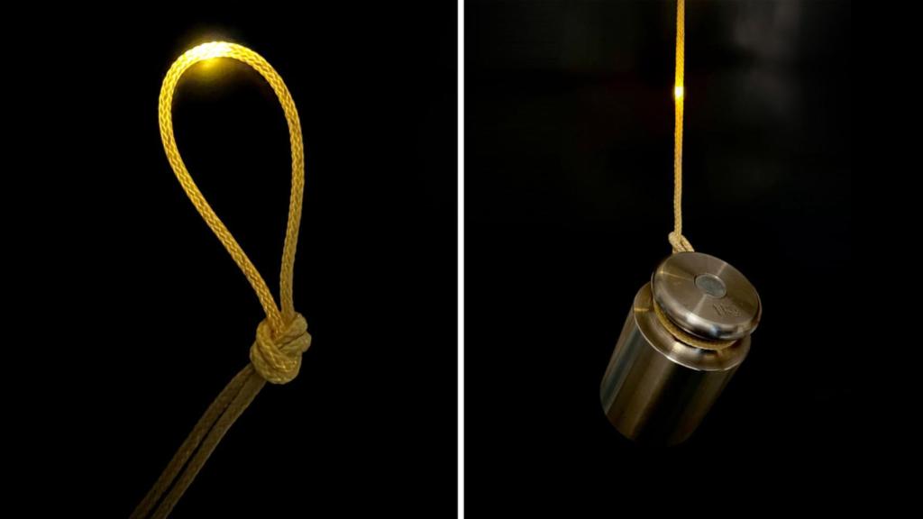 La fibra elástica que contiene el ordenador.