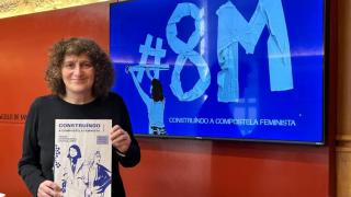 La alcaldesa de Santiago, Goretti Sanmartín, presenta la campaña del 8M.