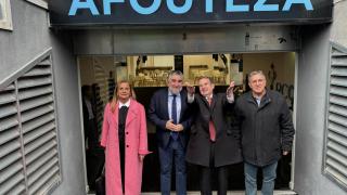 Visita de José Manuel Rodríguez Uribes, presidente del CSD, a Balaídos.