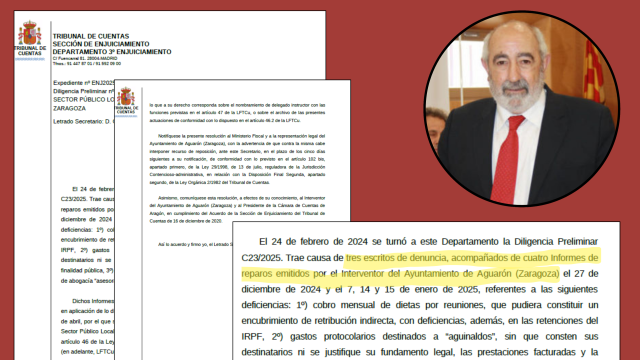 El escrito del Tribunal de Cuentas.