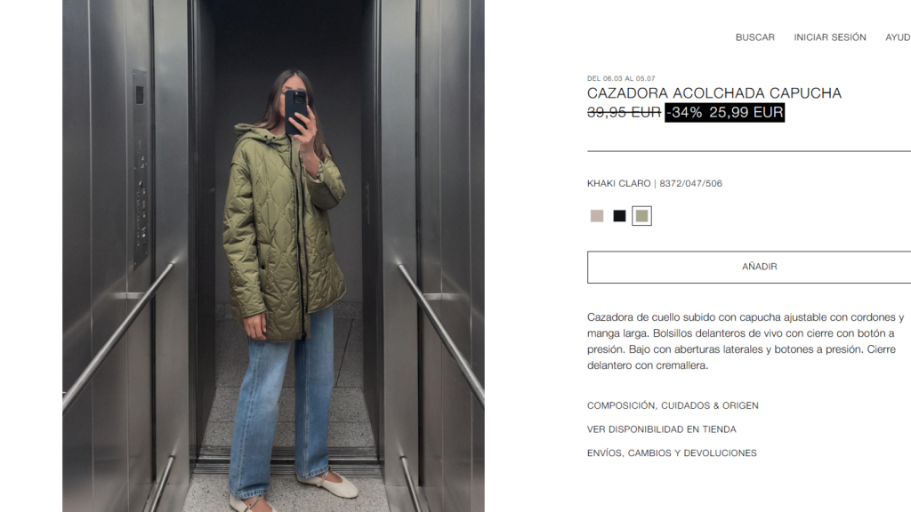 Cazadora acolchada. Ref. 8372/047/506