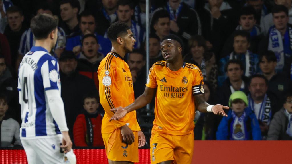 Vinicius, en el partido contra la Real Sociedad en Copa