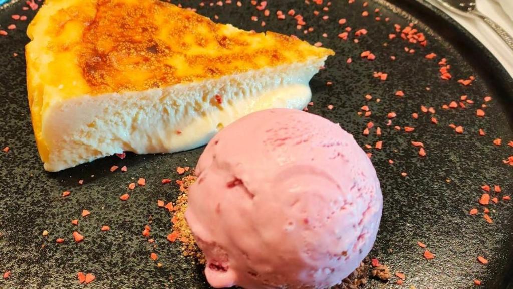 Tarta de queso de Essentia restaurante.