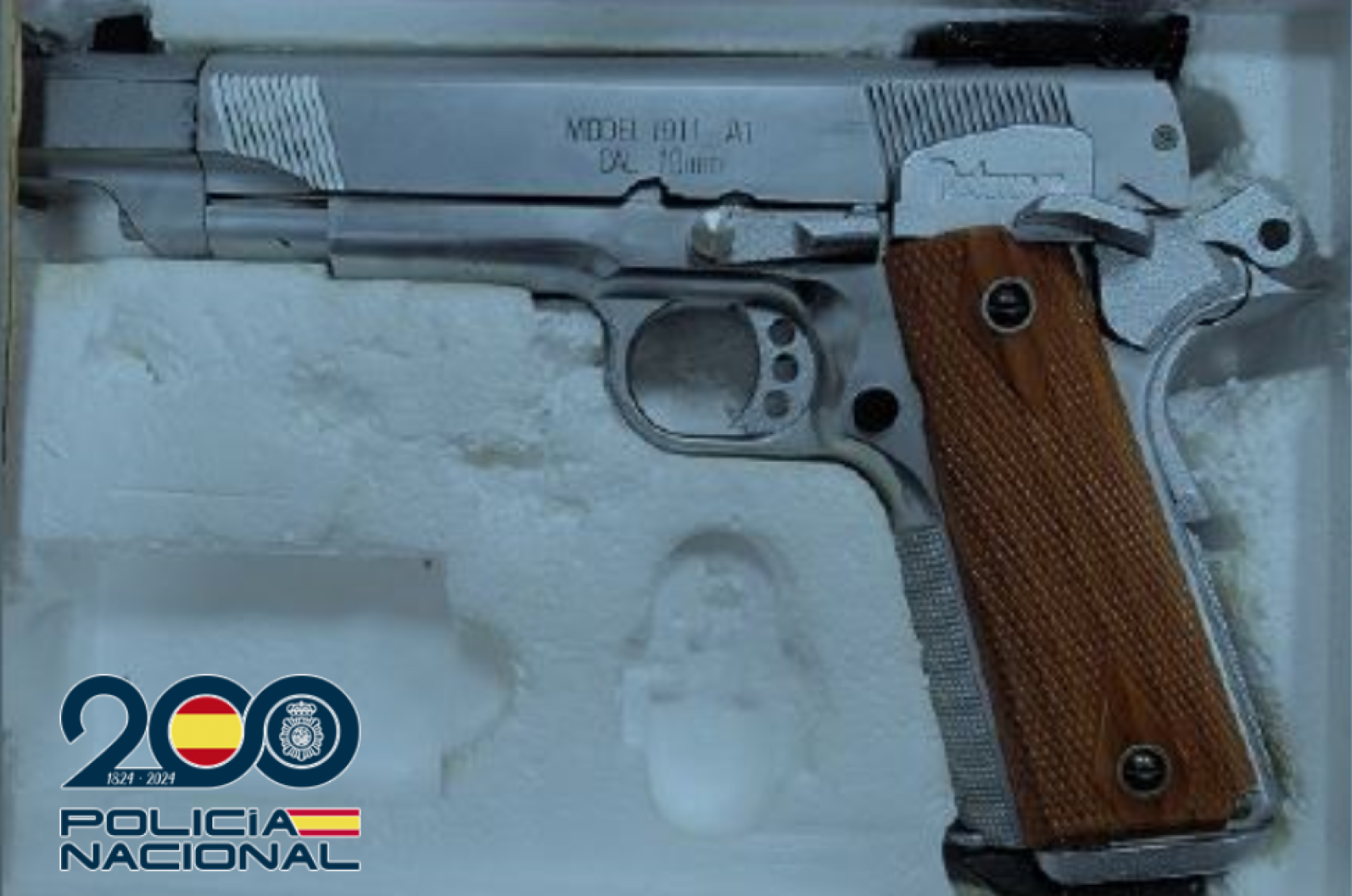 Pistola de aire comprimido incautada en el marco de la 'Operación Skate'.