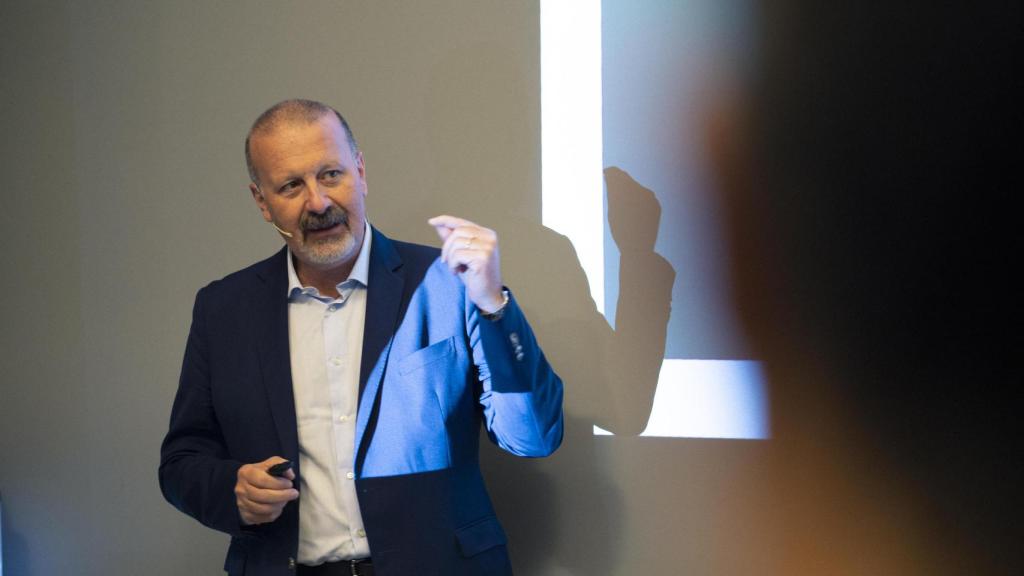 Andrea Pacella, vicepresidente global de marketing y comunicación de Leica durante la presentación.