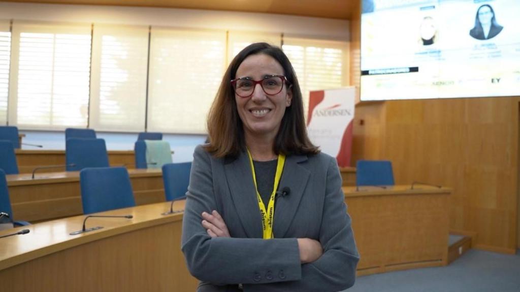 Regina Apalategui momentos antes de su intervención.