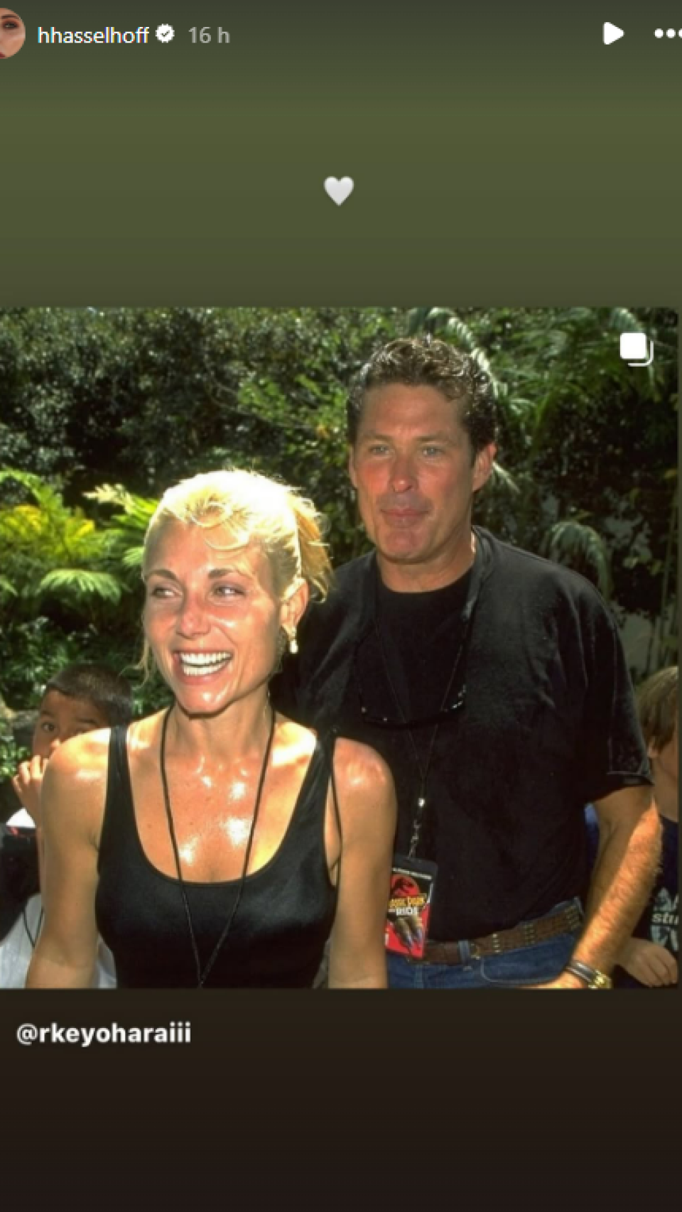 Hayley Amber, en un 'stories' de Instagram.