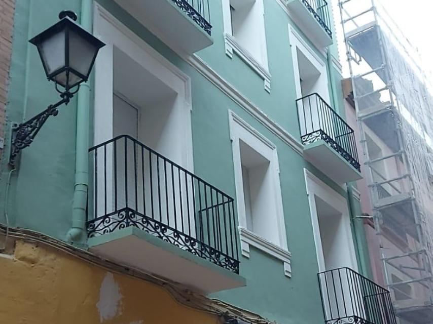 El edificio de calle Boggiero 33, casi finalizada su rehabilitación.