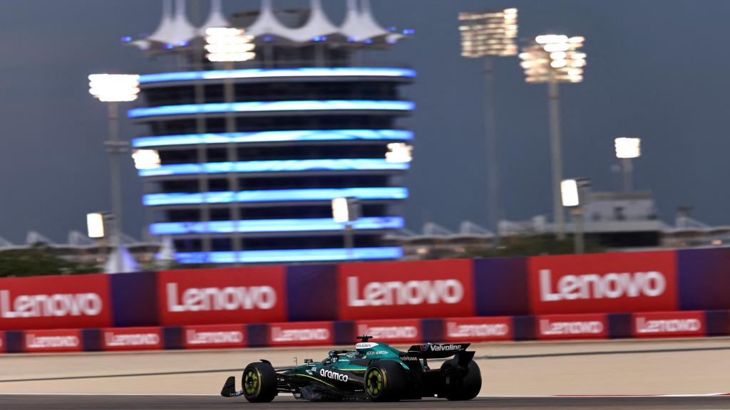 Lance Stroll durante los test de pretemporada en Baréin.
