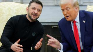 Zelenski corrige a Trump sobre el nivel de ayuda europeo respecto al americano, el pasado viernes.