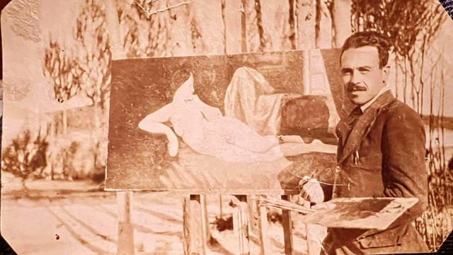 El pintor Cipriano Salvador.