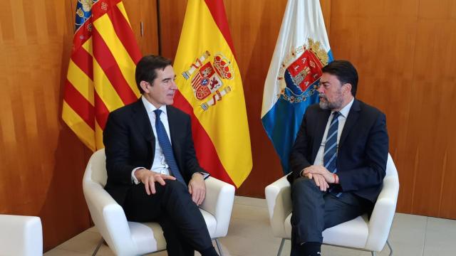 Luis Barcala y Carlos Torres (BBVA)