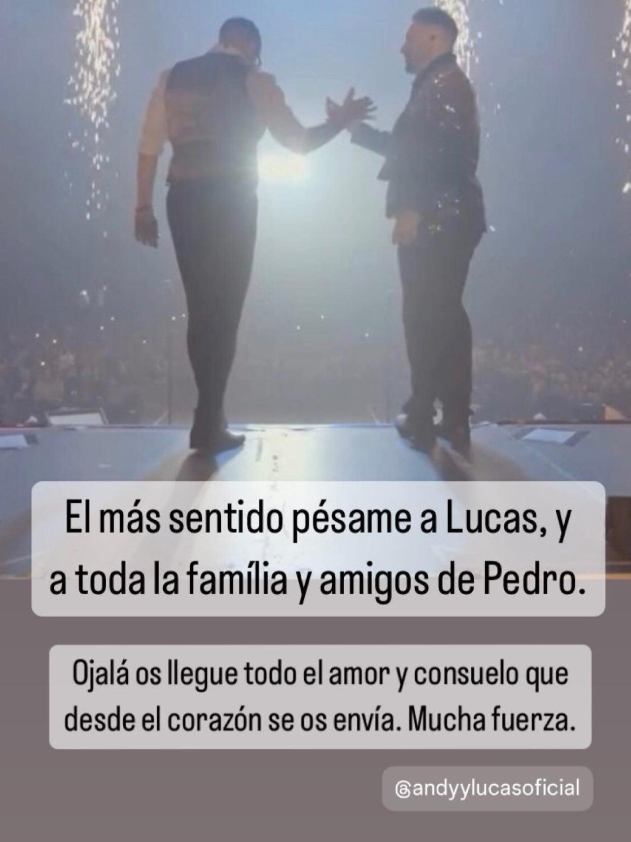 El mensaje que ha replicado Andy en sus redes sociales.