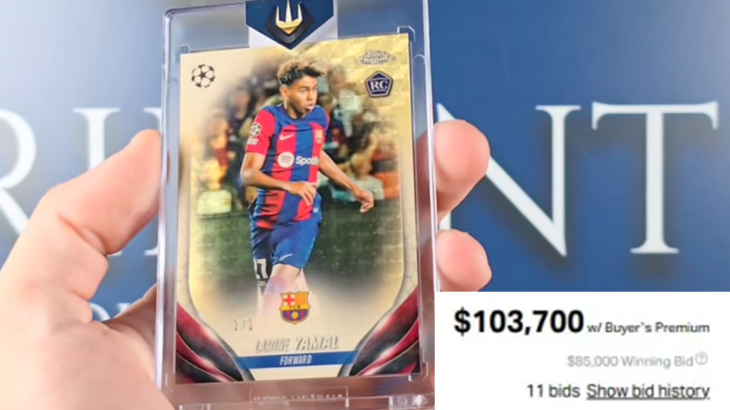 El cromo de Lamine Yamal subastado