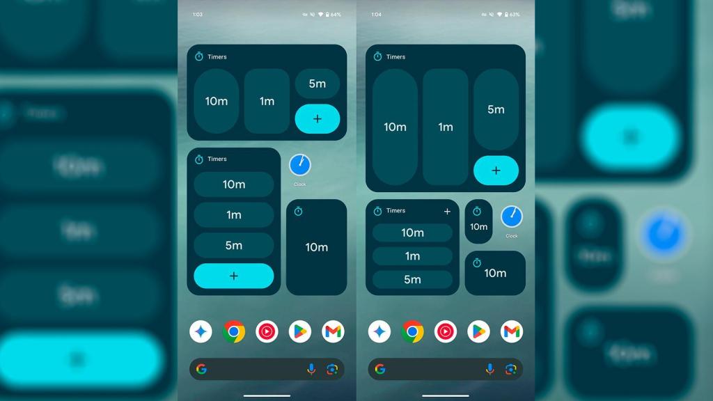 El widget de Reloj de Google