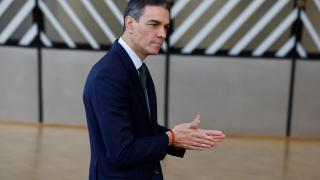 El presidente del Gobierno, Pedro Sánchez, a su llegada al Consejo Europeo de este jueves en Bruselas