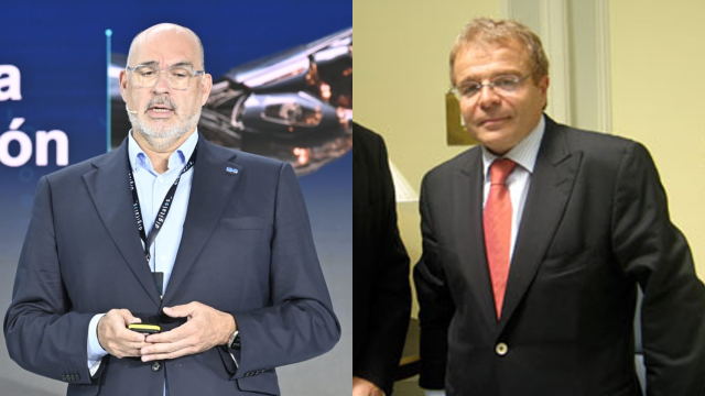 Emilio Gayo, presidente de Telefónica España, y el consejero Javier de Paz.