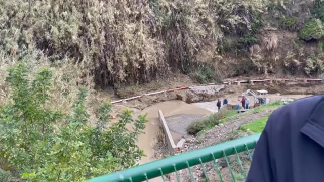 El estado de la principal zona de captación de Álora tras las últimas lluvias.