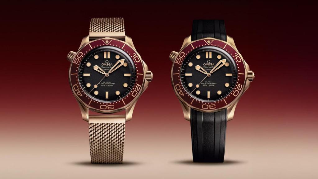 Las dos versiones de Seamaster Diver 300 Bronze Gold and Burgundy edition